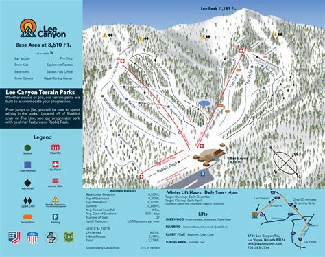 lee canyon ski area map.